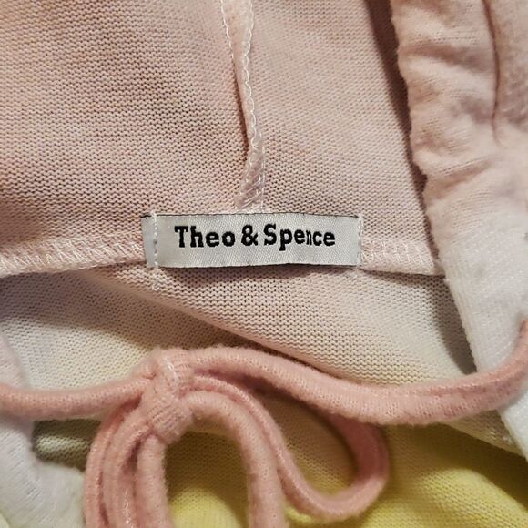 Theo & Spence Womens Pastel Tie Dye Hooded Drawstring Sweatshirt Size Small NWOT - Picture 3 of 4
